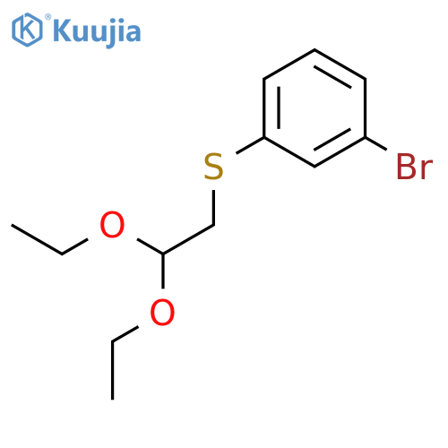 1-Bromo-3-(2,2-diethoxyethylsulfanyl)benzene structure