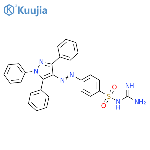 Benzenesulfonamide,N-(aminoiminomethyl)-4-[(1,3,5-triphenyl-1H-pyrazol-4-yl)azo]- structure
