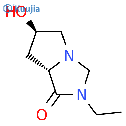 1H-Pyrrolo[1,2-c]imidazol-1-one,2-ethylhexahydro-6-hydroxy-,(6R-cis)-(9CI) structure