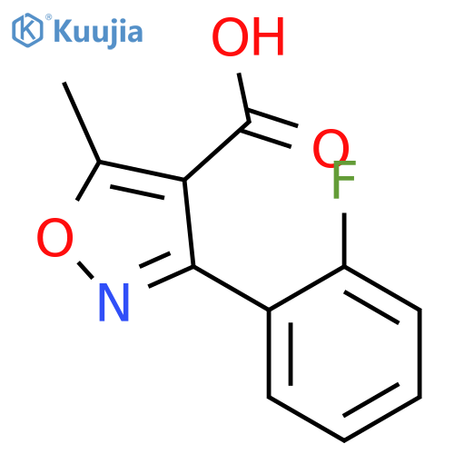 3-(2-fluorophenyl)-5-methylisoxazole-4-carboxylic Acid structure