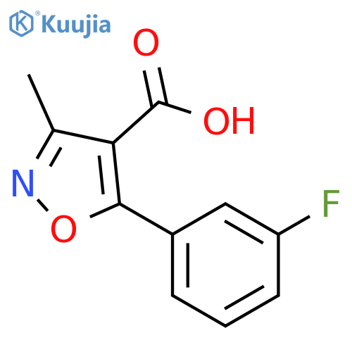 4-Isoxazolecarboxylic acid, 5-(3-fluorophenyl)-3-methyl- structure