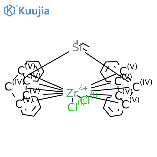 [(Methyl)(vinyl)silylene-bis(fluoren-9-yl)]zirconium(IV) dichloride structure