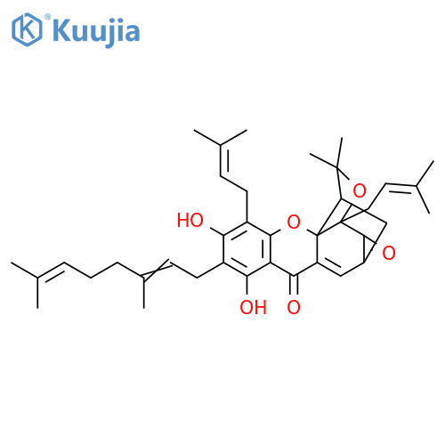 7-(3,7-Dimethylocta-2,6-dienyl)-6,8-dihydroxy-17,17-dimethyl-5,15-bis(3-methylbut-2-enyl)-3,16-dioxapentacyclo[11.4.1.02,11.02,15.04,9]octadeca-4,6,8,11-tetraene-10,14-dione structure
