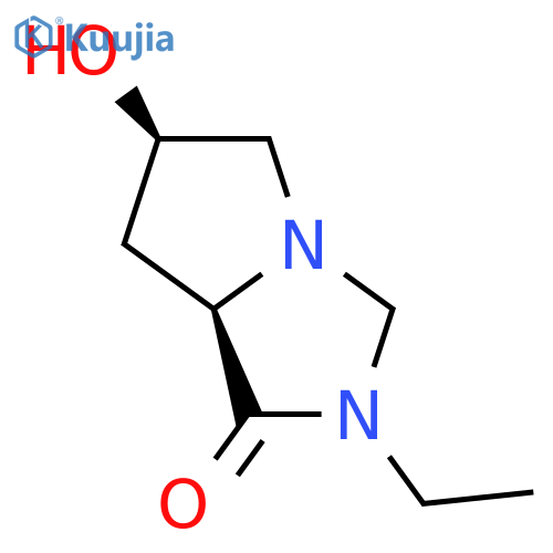 1H-Pyrrolo[1,2-c]imidazol-1-one,2-ethylhexahydro-6-hydroxy-,(6R-trans)-(9CI) structure