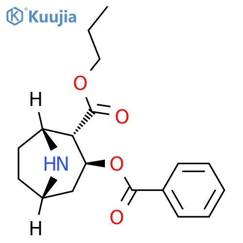 8-Azabicyclo[3.2.1]octane-2-carboxylic acid, 3-(benzoyloxy)-, propyl ester, (1R,2S,3S,5S)- structure