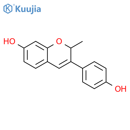 2H-1-Benzopyran-7-ol, 3-(4-hydroxyphenyl)-2-methyl- structure