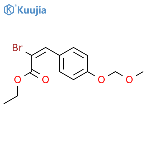 2-Propenoic acid, 2-bromo-3-[4-(methoxymethoxy)phenyl]-, ethyl ester, (E)- structure