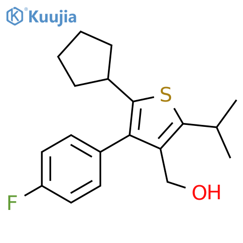 3-Thiophenemethanol,5-cyclopentyl-4-(4-fluorophenyl)-2-(1-methylethyl)- structure