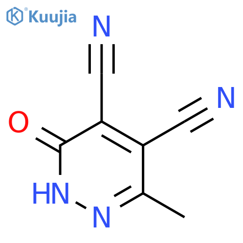 1,6-dihydro-3-methyl-6-oxo-4,5-Pyridazinedicarbonitrile structure