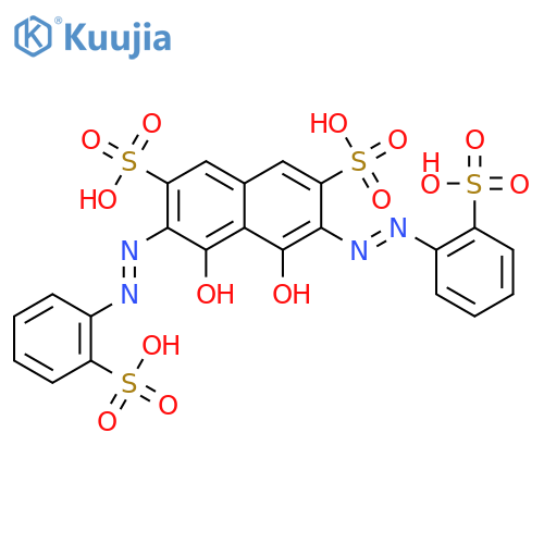 2,7-Naphthalenedisulfonicacid, 4,5-dihydroxy-3,6-bis[2-(2-sulfophenyl)diazenyl]- structure
