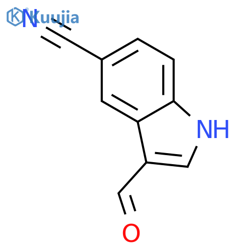 3-Formyl-1H-indole-5-carbonitrile structure