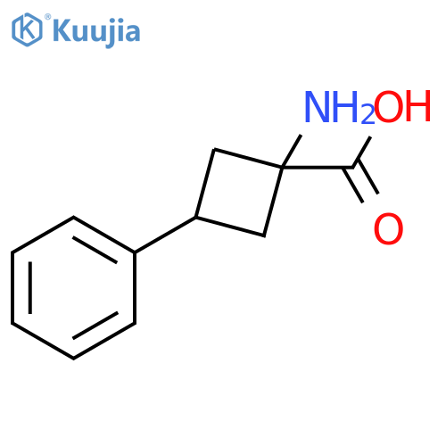 1-amino-3-phenyl-cyclobutanecarboxylic acid structure