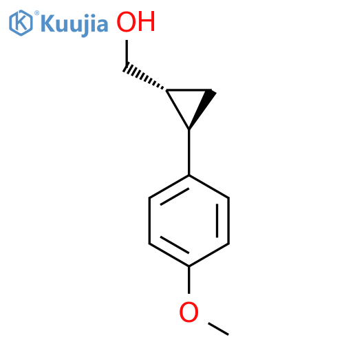 rac-(1R,2R)-2-(4-methoxyphenyl)cyclopropylmethanol, trans structure