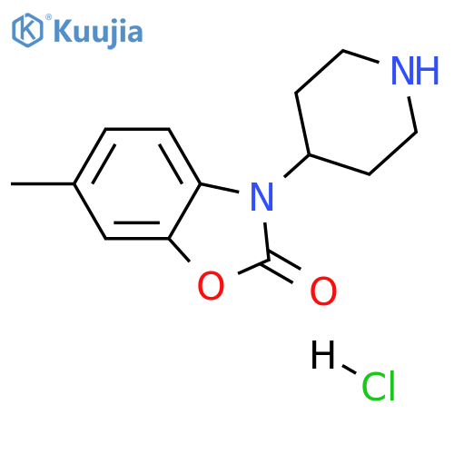 6-Methyl-3-(piperidin-4-yl)benzo[d] oxazol-2(3h)-one hcl structure