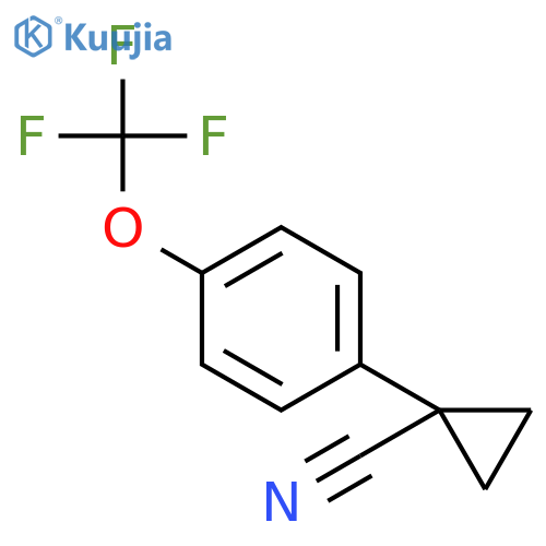 1-4-(trifluoromethoxy)phenylcyclopropane-1-carbonitrile structure