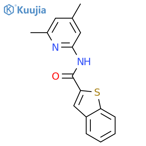 Benzo[b]thiophene-2-carboxamide, N-(4,6-dimethyl-2-pyridinyl)- structure