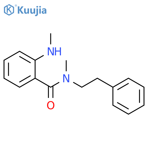 N-methyl-2-(methylamino)-N-(2-phenylethyl)benzamide structure