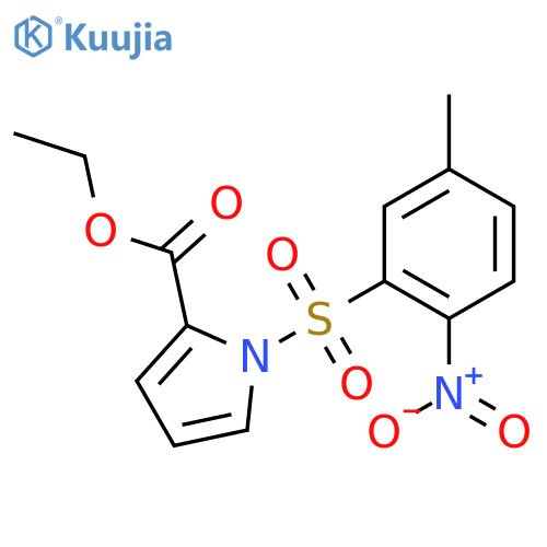 ethyl 1-[(5-methyl-2-nitrophenyl)sulfonyl]-1H-pyrrole-2-carboxylate structure
