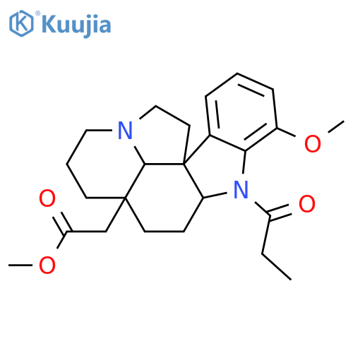 Aspidospermidin-21-oicacid, 17-methoxy-1-(1-oxopropyl)-, methyl ester (9CI) structure