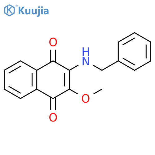 1,4-Naphthalenedione, 2-methoxy-3-[(phenylmethyl)amino]- structure