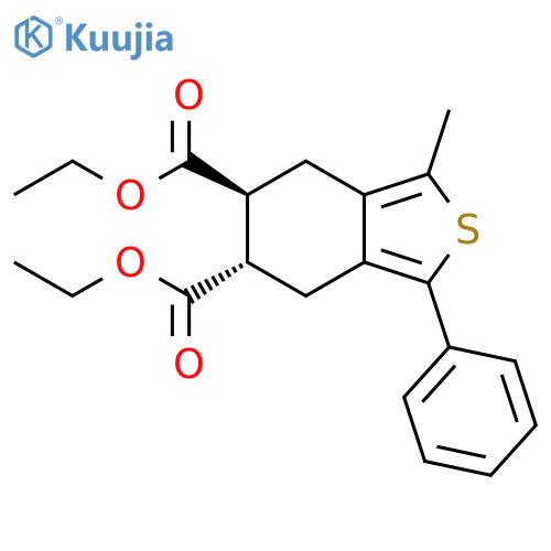 Benzo[c]thiophene-5,6-dicarboxylic acid,4,5,6,7-tetrahydro-1-methyl-3-phenyl-, diethyl ester, trans- structure
