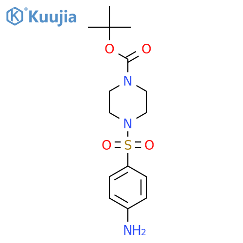 1-Piperazinecarboxylicacid, 4-[(4-aminophenyl)sulfonyl]-, 1,1-dimethylethyl ester structure
