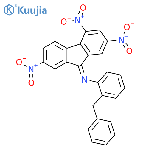Benzenamine, 2-(phenylmethyl)-N-(2,4,7-trinitro-9H-fluoren-9-ylidene)- structure