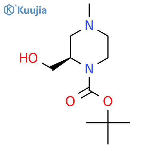 tert-Butyl (R)-2-(hydroxymethyl)-4-methylpiperazine-1-carboxylate structure