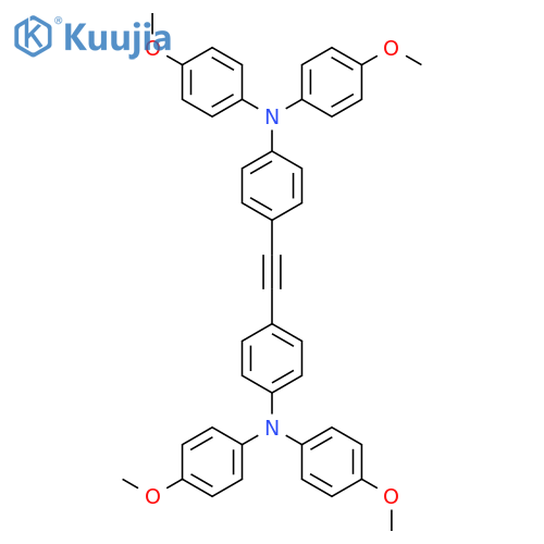 Benzenamine, 4,4'-(1,2-ethynediyl)bis[N,N-bis(4-methoxyphenyl)- structure