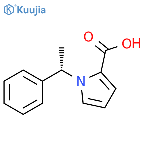 1-[(1S)-1-phenylethyl]-1H-pyrrole-2-carboxylic acid structure