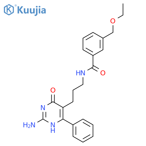 Benzamide,N-[3-(2-amino-1,6-dihydro-6-oxo-4-phenyl-5-pyrimidinyl)propyl]-3-(ethoxymethyl)- structure
