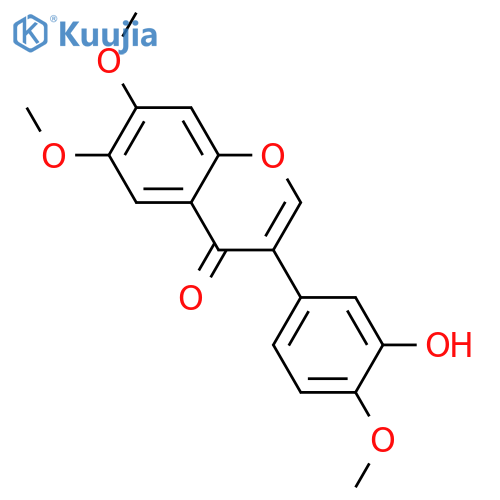 3',4',6,7-Tetrahydroxyisoflavone; 4',6,7-Tri-Me ether structure