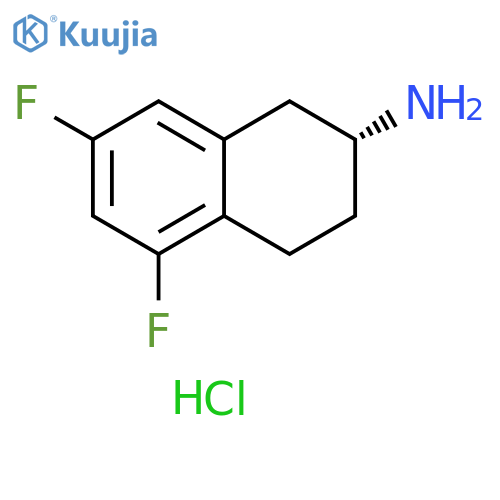 (R)-2-amino-5,7-difluoro-1,2,3,4-tetrahydronaphthalene hydrochloride structure