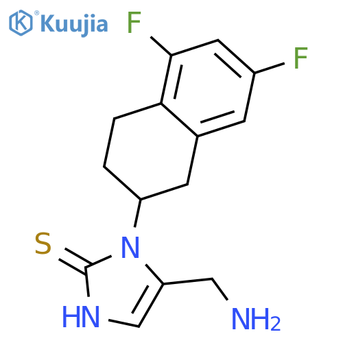 (S)-5-(Aminomethyl)-1-(5,7-difluoro-1,2,3,4-tetrahydro-naphthalen-2-yl)-1H-imidazole-2(3H)-thione structure
