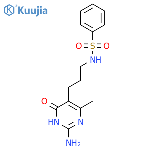 Benzenesulfonamide,N-[3-(2-amino-1,6-dihydro-4-methyl-6-oxo-5-pyrimidinyl)propyl]- structure