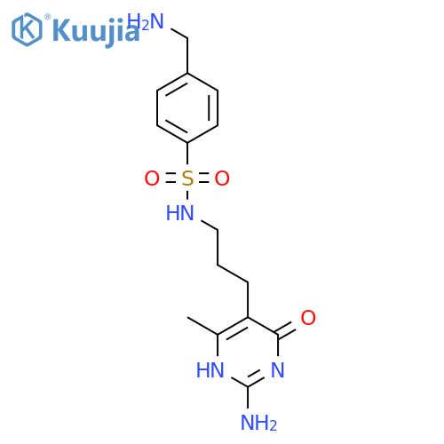 4-(aminomethyl)-n-[3-(2-amino-6-methyl-4-oxo-1h-pyrimidin-5-yl)propyl]benzenesulfonamide;hydrochloride structure