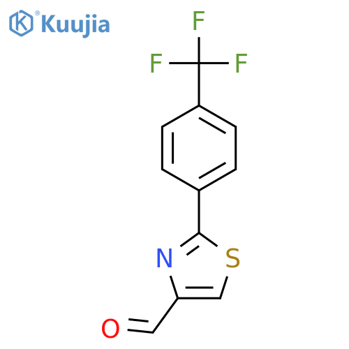 2-[4-(trifluoromethyl)phenyl]-1,3-thiazole-4-carbaldehyde structure