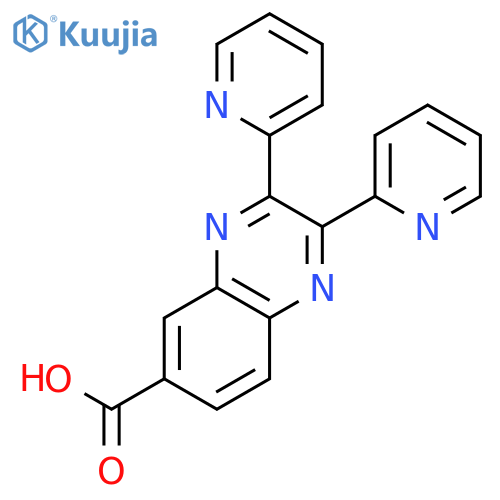 6-Quinoxalinecarboxylic acid, 2,3-di-2-pyridinyl- structure