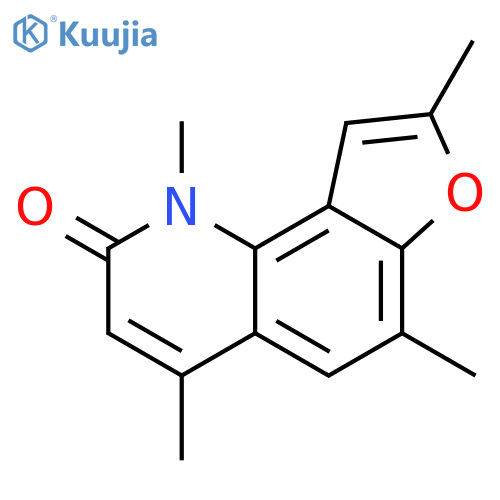 Furo[2,3-h]quinolin-2(1H)-one, 1,4,6,8-tetramethyl- structure
