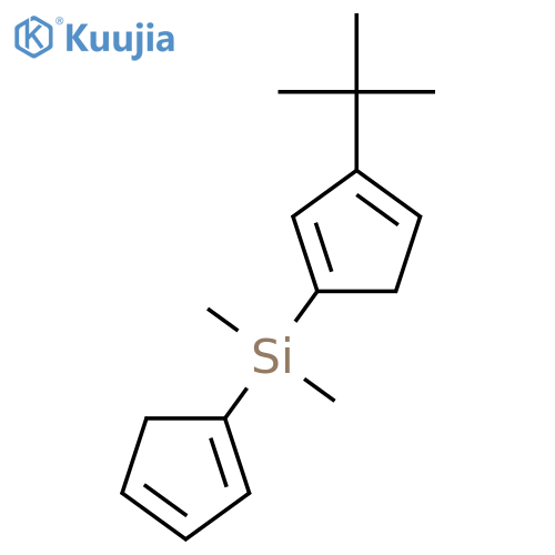 Silane, cyclopentadienyl[3-(1,1-dimethylethyl)cyclopentadienyl]dimethyl- structure