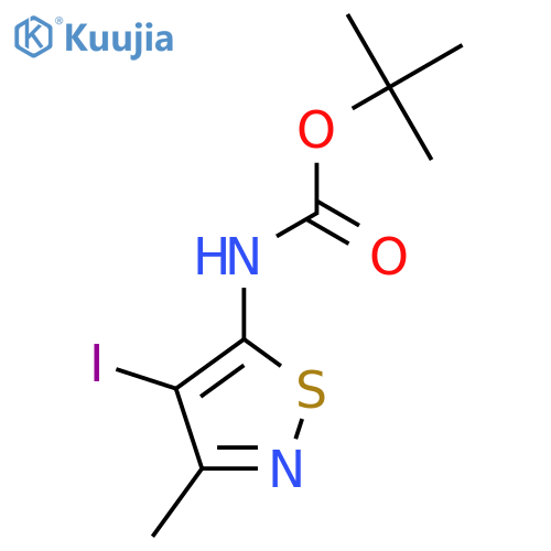 tert-butyl N-(4-iodo-3-methyl-1,2-thiazol-5-yl)carbamate structure