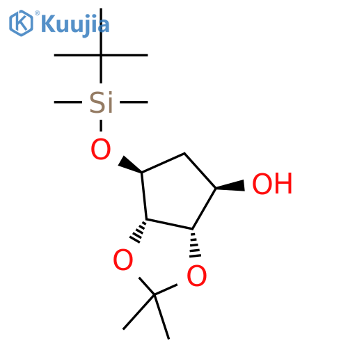 (1R,2S,3S,4S)-4-O-(tert-butyldimethylsilyl)-2,3-O-isopropylidenecyclopentane-1,2,3,4-tetrol structure
