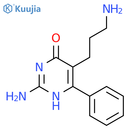 4(3H)-Pyrimidinone,2-amino-5-(3-aminopropyl)-6-phenyl-, hydrochloride (1:2) structure