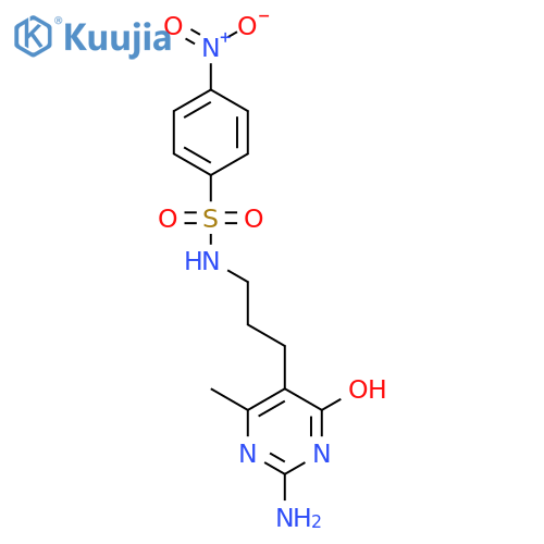 N-[3-(2-amino-6-methyl-4-oxo-1h-pyrimidin-5-yl)propyl]-4-nitrobenzenesulfonamide structure