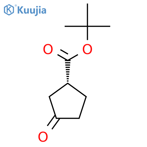 tert-butyl (1R)-3-oxocyclopentane-1-carboxylate structure