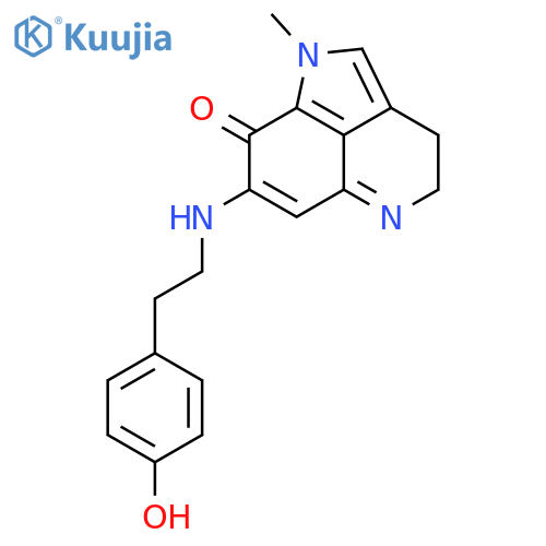 7-{[2-(4-hydroxyphenyl)ethyl]amino}-1-methyl-3,4-dihydropyrrolo[4,3,2-de]quinolin-8(1H)-one structure