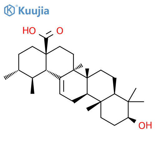 3beta-hydroxy-urs-12-en-28-oic acid structure