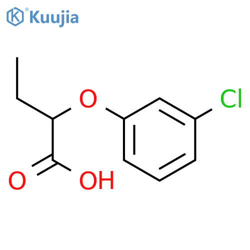 2-(3-Chlorophenoxy)butanoic acid structure