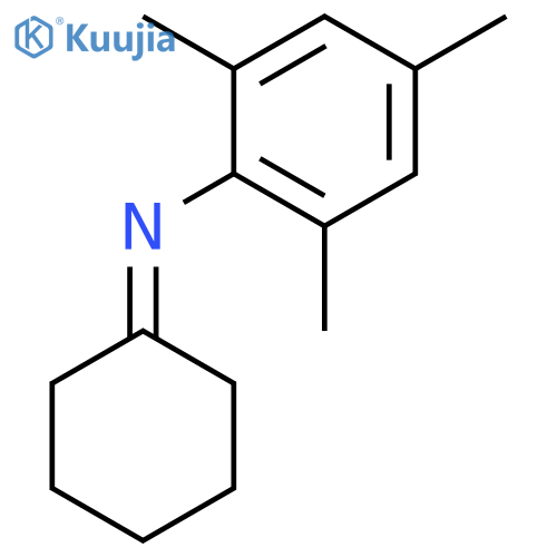 Benzenamine, N-cyclohexylidene-2,4,6-trimethyl- structure