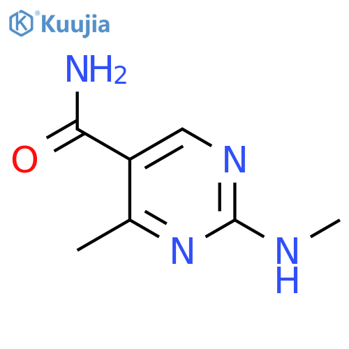 4-Methyl-2-(methylamino)pyrimidine-5-carboxamide structure